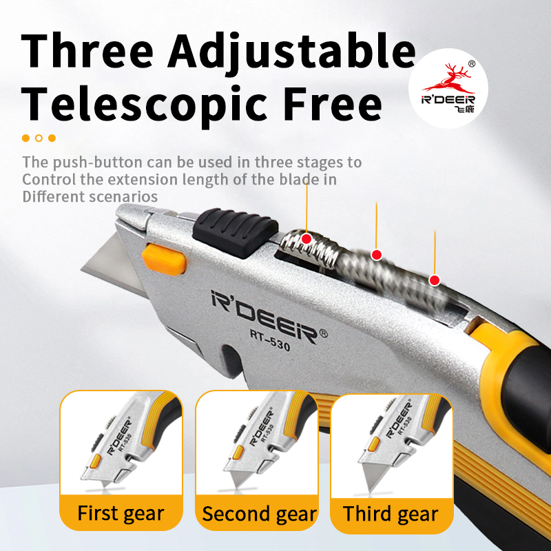 Aluminum Handle Folding Utility Knife, Aluminum Handle Heavy-Duty Utility Knife