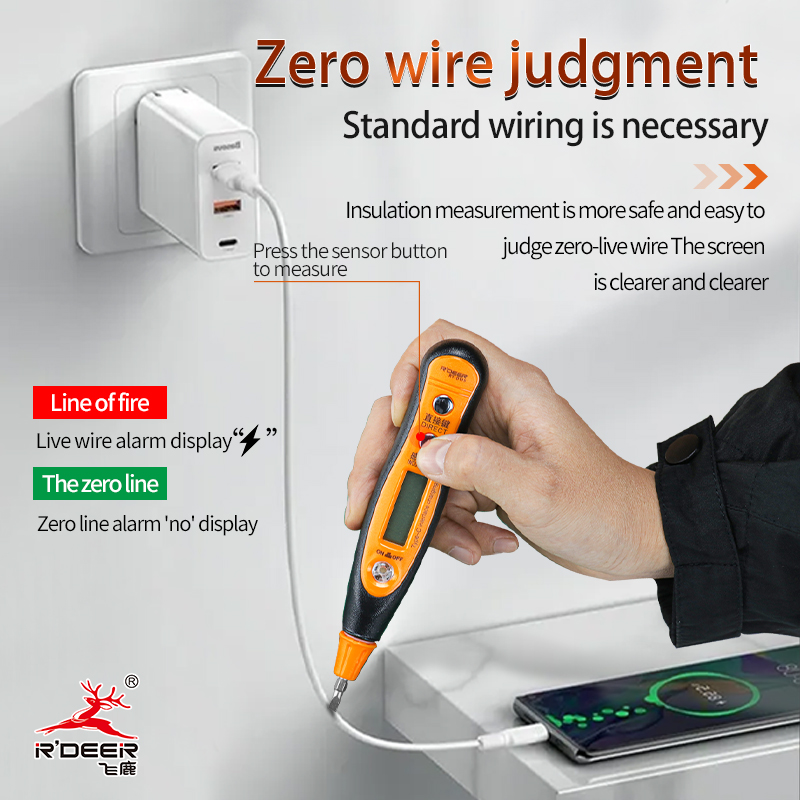 Multi-functional Induction Voltage Tester with Light And Digital Display