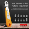 10-in-1 Ratchet Magnetic Bit Set