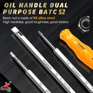 Oil-resistant Handle Dual-purpose Screwdriver, Phillips And Hexagon Dual-purpose Screwdriver