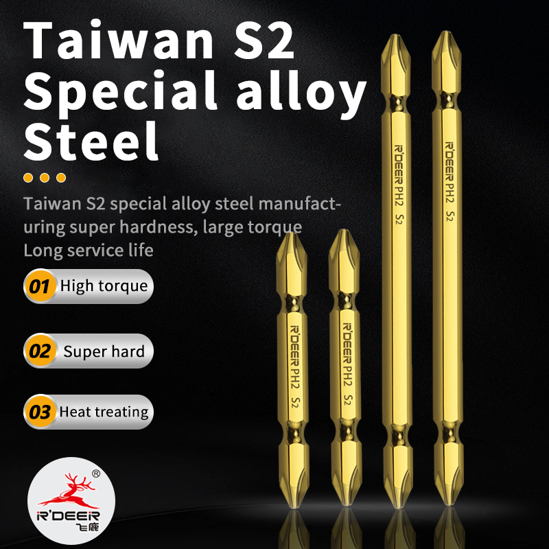 Golden Double-head Magnetic Screwdriver Bit