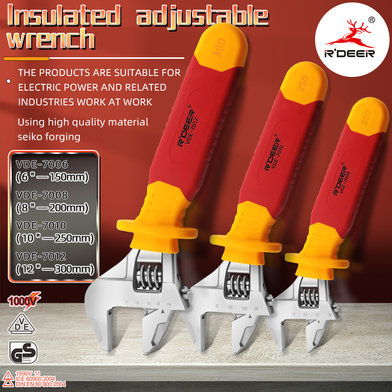 VDE Insulated Adjustable Wrench
