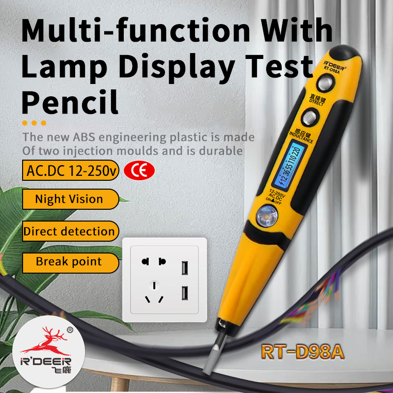 Multifunctional Voltage Tester with Light And Digital Display