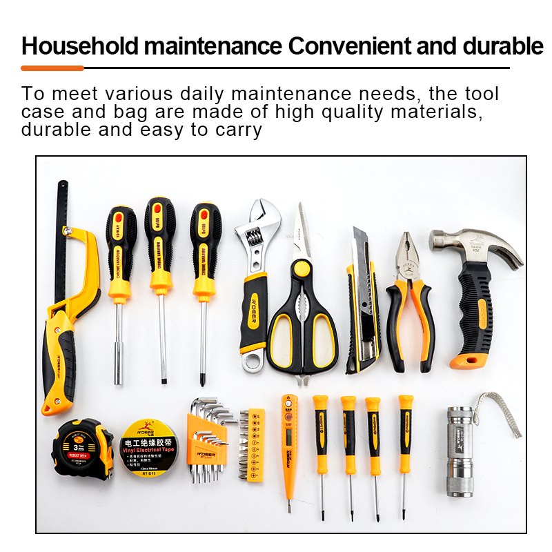 38-Piece Premium Household Tool Kit Set with Hard Case