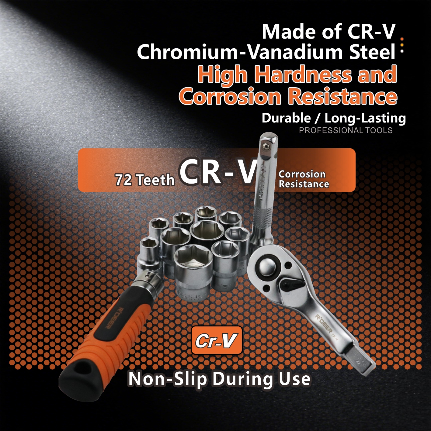 13-piece 12.5MM Series Ratchet Socket Set
