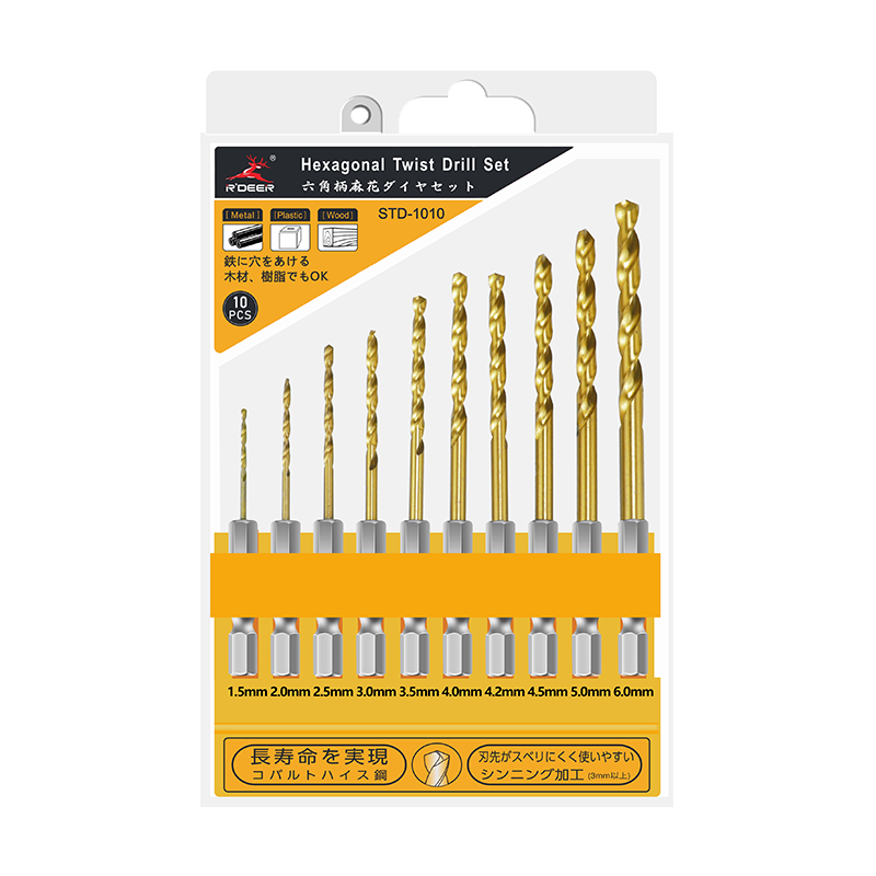 Drill Set, Hex Shank Twist Drill Set