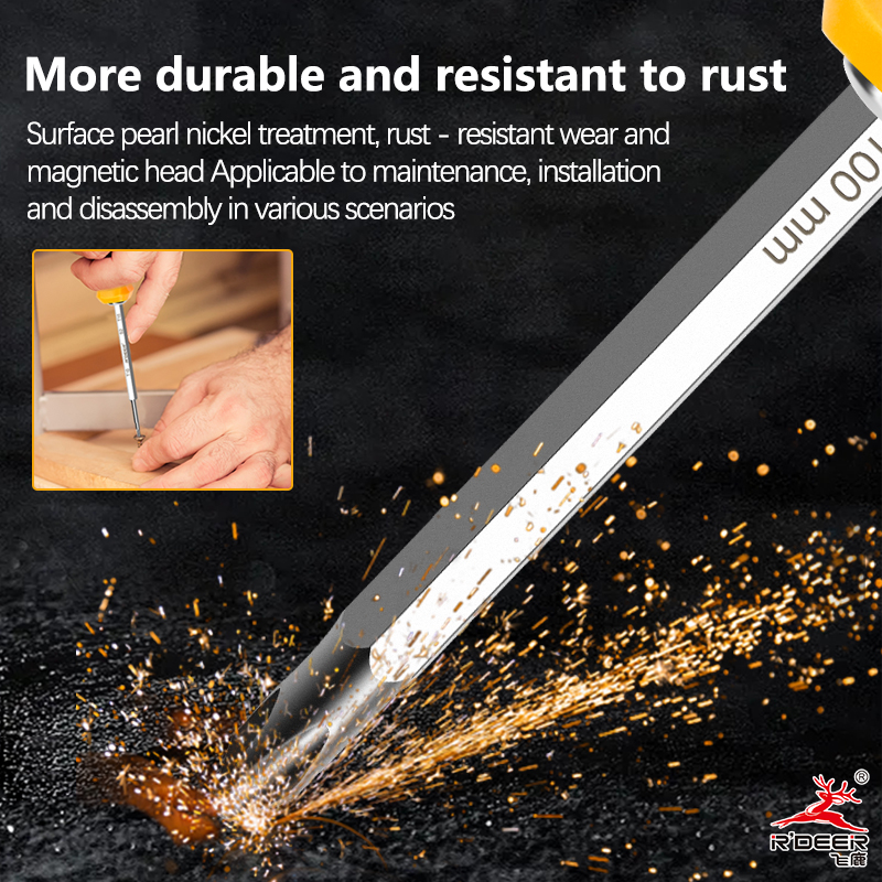 Oil-resistant Handle Dual-purpose Screwdriver, Phillips And Hexagon Dual-purpose Screwdriver