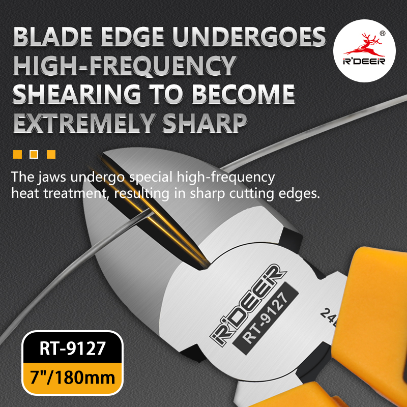 Yellow And Black Handle Steel Wire Pliers, Needle-nose Pliers, Diagonal Cutting Pliers