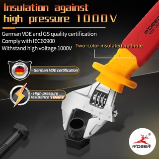 VDE Insulated Adjustable Wrench