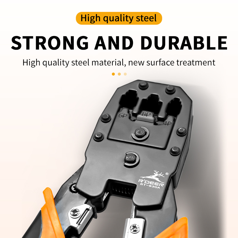 双色柄三用网络钳（4P/6P/8P）