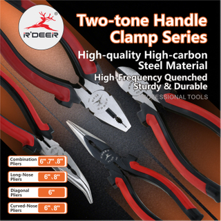 Two-color Handle Series of Steel Wire Pliers, Long-nose Pliers, Diagonal Cutting Pliers, Bent-nose Pliers