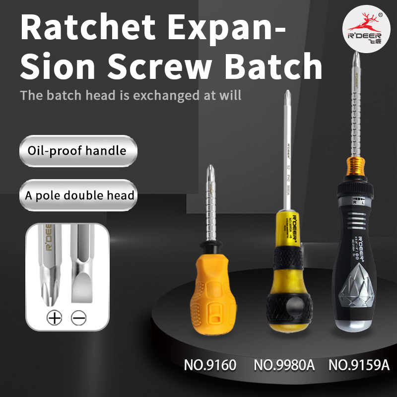 Telescopic Dual-Purpose Screwdriver, Oil-Resistant Handle Dual-Purpose Screwdriver, Ratcheting Telescopic Dual-Purpose Screwdriver