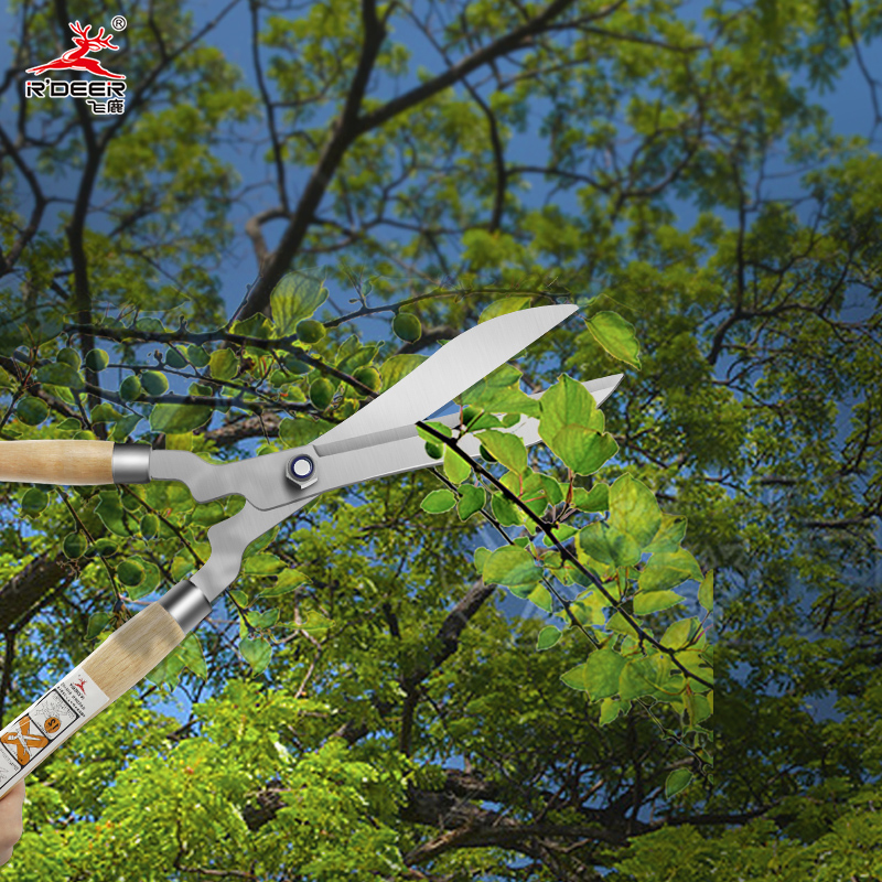 R'DEER Fence Scissors Series - Wooden/Telescopic/Steel Pipe Handle Options