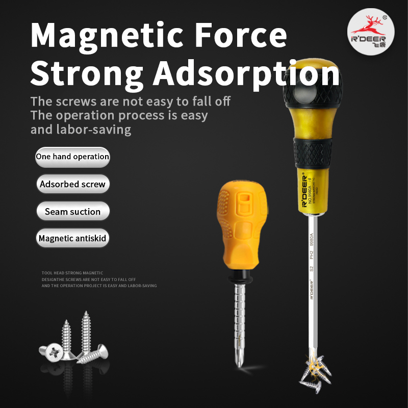 Telescopic Dual-Purpose Screwdriver, Oil-Resistant Handle Dual-Purpose Screwdriver, Ratcheting Telescopic Dual-Purpose Screwdriver