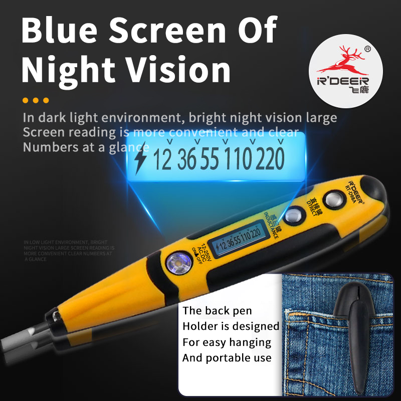 Multifunctional Voltage Tester with Light And Digital Display