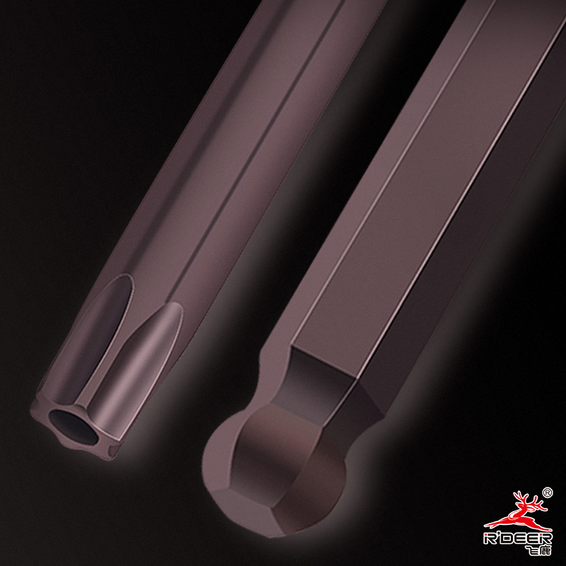 9PCS S2 Steel Hex Key & Torx Key Set - Ball End / Hole Design, Long/Extra Long Lengths