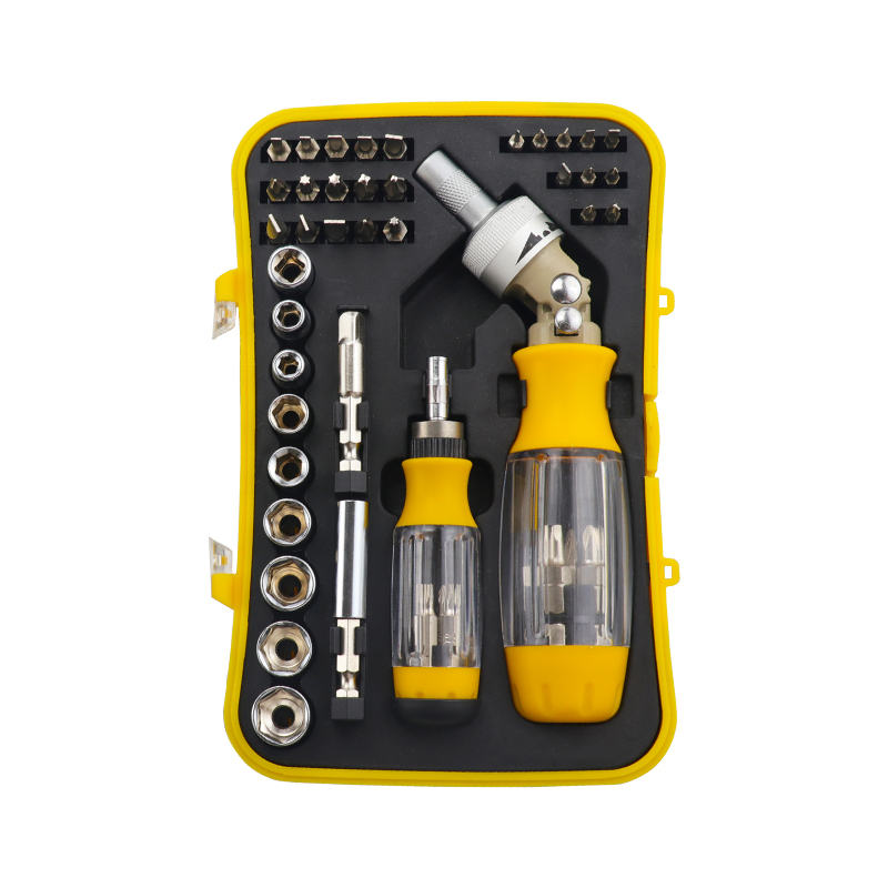 R'DEER CR-V Steel Ratchet Screwdriver & Socket Set - 56-Piece & 65-Piece Versions