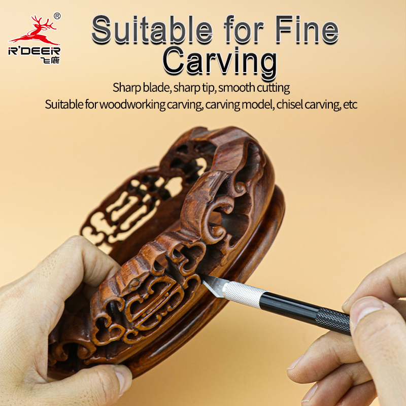 Carving Knife with Aluminum Handle (includes 5 Blades)