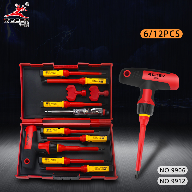 6/12-piece VDE Insulated Screwdriver Set