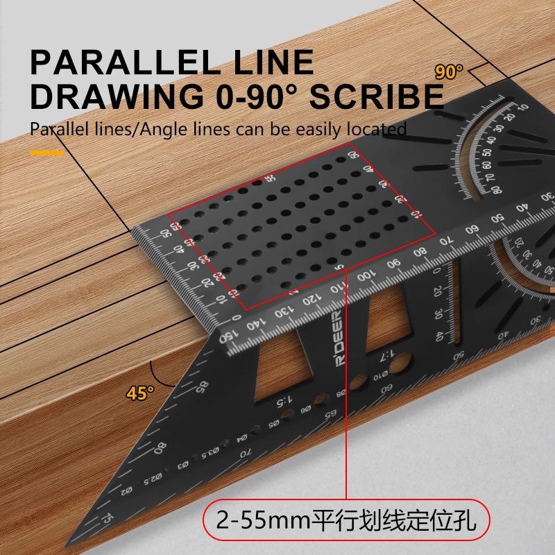 Multifunctional Aluminum Alloy Angle Ruler