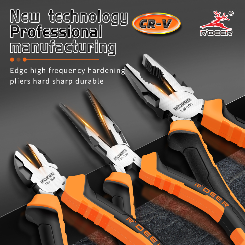 German-style Combination Pliers, Long-nose Pliers, Diagonal Cutting Pliers