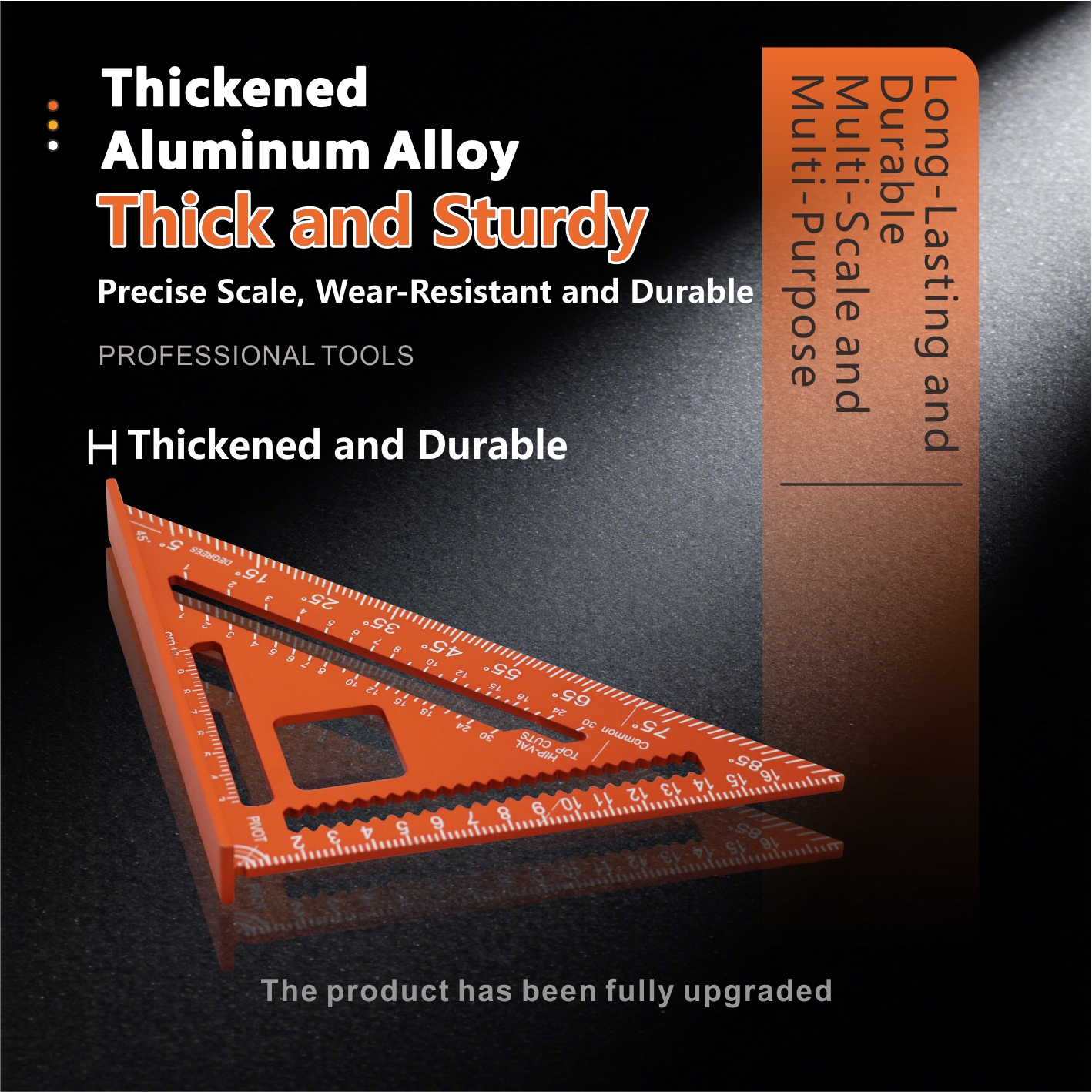 Aluminum Alloy Triangular Ruler (orange)