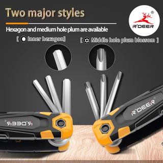 8-piece Set of Folding Torx Keys / Hex Keys