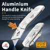 Aluminum Handle Folding Utility Knife, Aluminum Handle Heavy-Duty Utility Knife