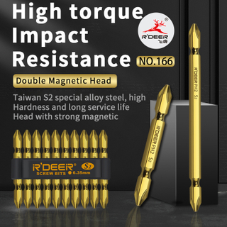 Golden Double-head Magnetic Screwdriver Bit